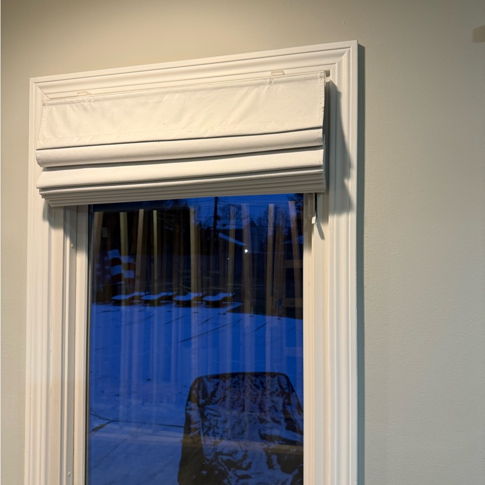 Elegant White Roman Shade 26.5x60